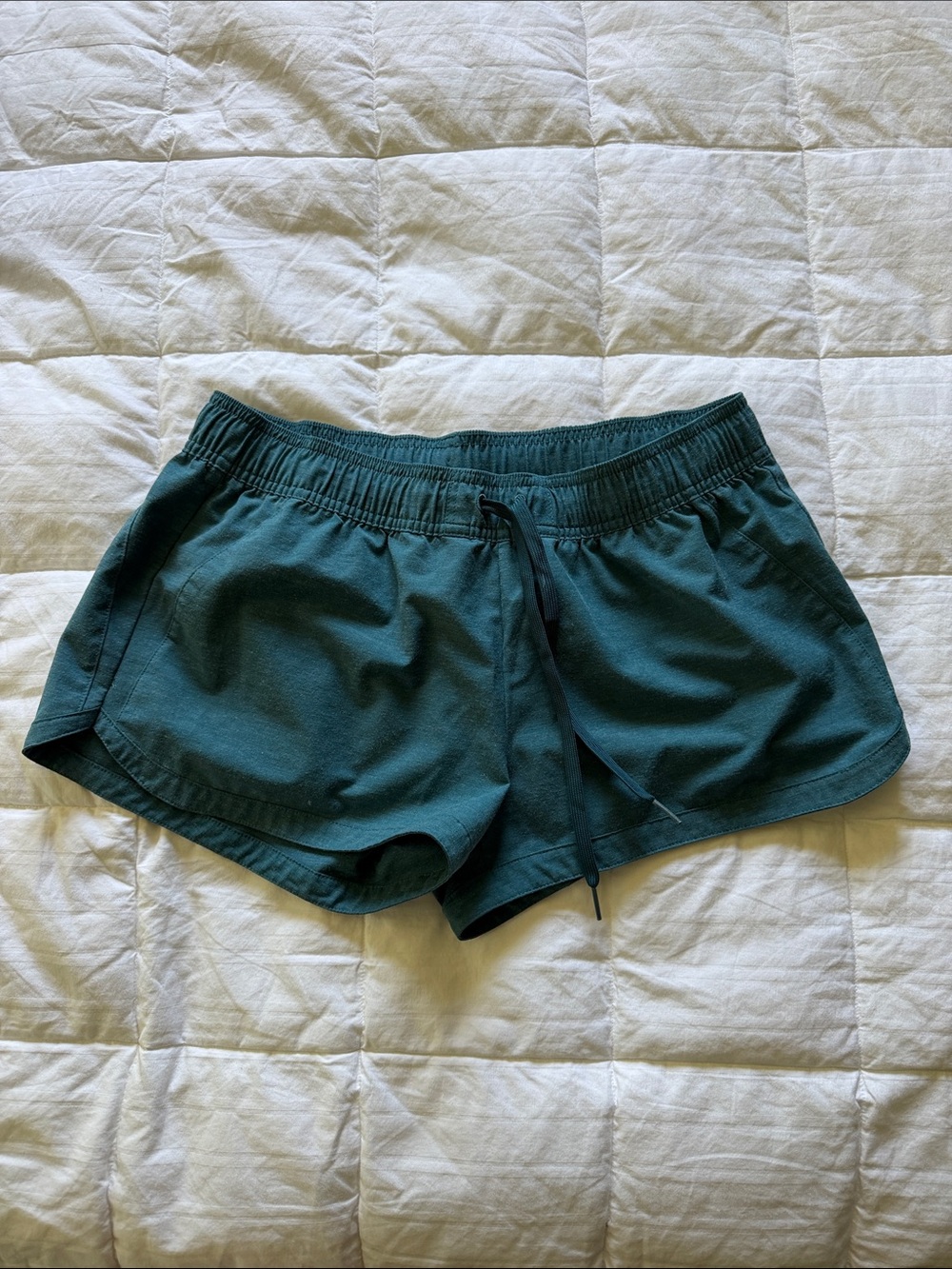Prana Women's Athletic Shorts in Teal Green